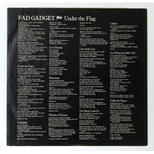 Fad Gadget - Under The Flag 1982 UK Version 1st Pressing  Vinyl LP ***READY TO SHIP from Hong Kong***